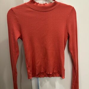 American Eagle Outfitters Rust Long Sleeve Top